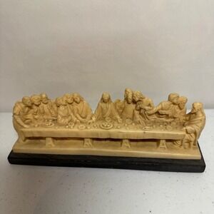 Vintage The Last Supper A. Santini Italy Resin Sculpture Christian Religious Vtg
